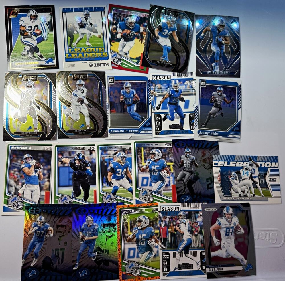2021 Panini Score/Donruss Optic Detroit Lions 21Card Lot Sanders Stafford